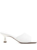 SANDRO smooth leather heeled mules