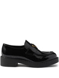 Prada Chocolate patent-finish leather loafers