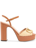 Valentino Garavani logo-plaque platform sandals