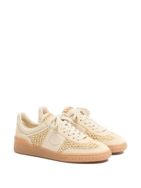 Valentino Garavani Upvillage sneakers in woven raffia fabric