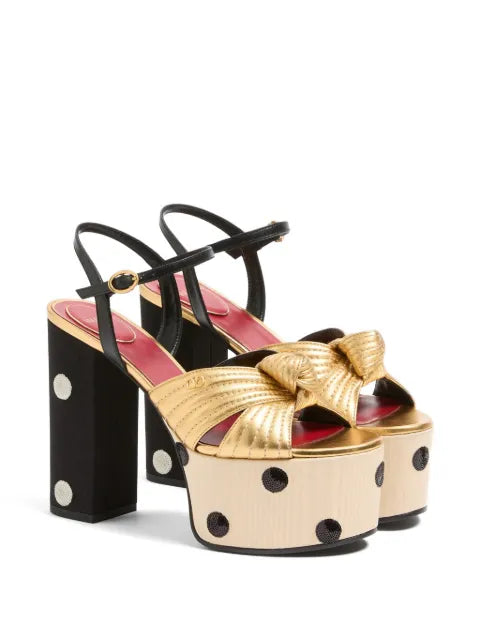 Valentino Garavani Crasher platform sandal with Plus De Pois embroidery 125mm