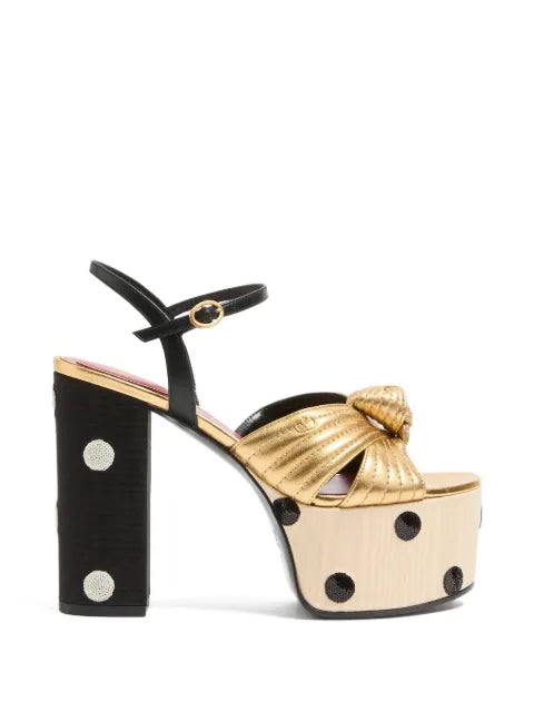 Valentino Garavani Crasher platform sandal with Plus De Pois embroidery 125mm