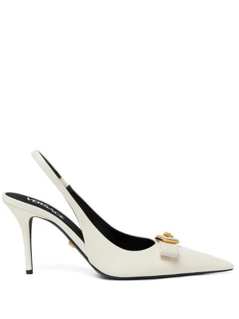 Versace Gianni ribbon leather slingbacks 85 mm