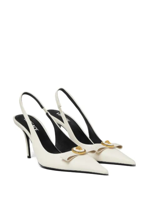Versace Gianni ribbon leather slingbacks 85 mm
