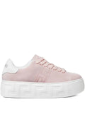 Versace la Greca suede platform sneakers