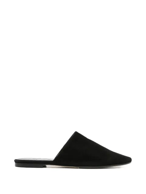 Aeyde Rega suede round-toe mules