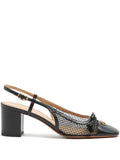 Valentino Garavani Valet Du Roi slingback pumps in mesh and kidskin 60mm