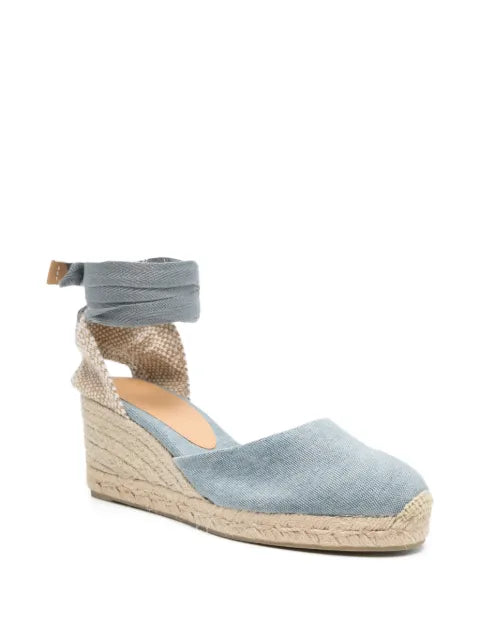 Castañer Carina tie-ankle canvas espadrilles