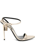 TOM FORD laminated nappa leather Padlock pointy naked sandals