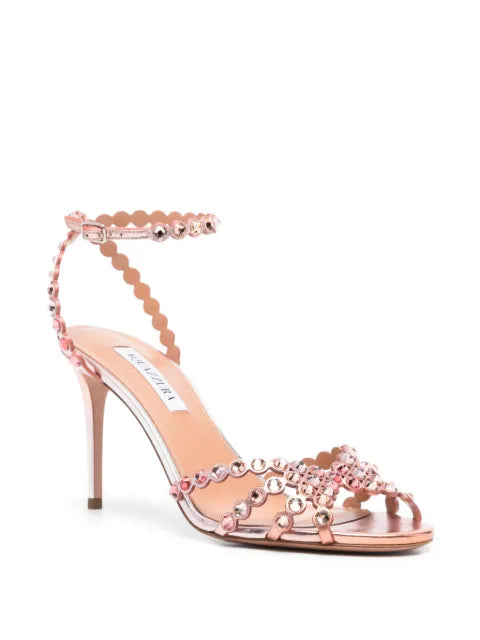 Aquazzura Tequila scalloped embellished sandals