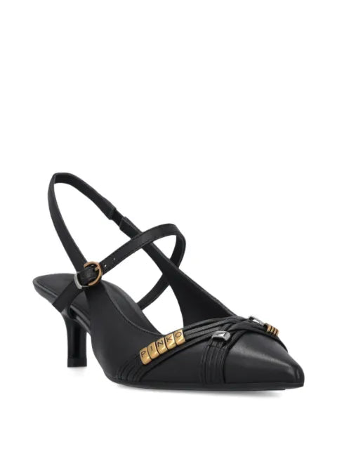 PINKO slingbacks with straps and jewel details
