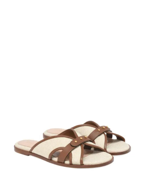 Gianvito Rossi Paros studded flat sandals