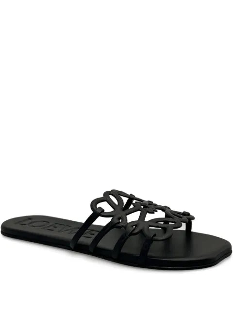 LOEWE petal Anagram slide in calfskin