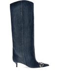 Diesel D-Venus-slouchy knee-high boots in denim
