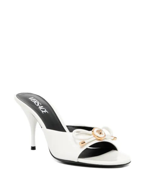 Versace 85mm Opera Bows patent-leather mules