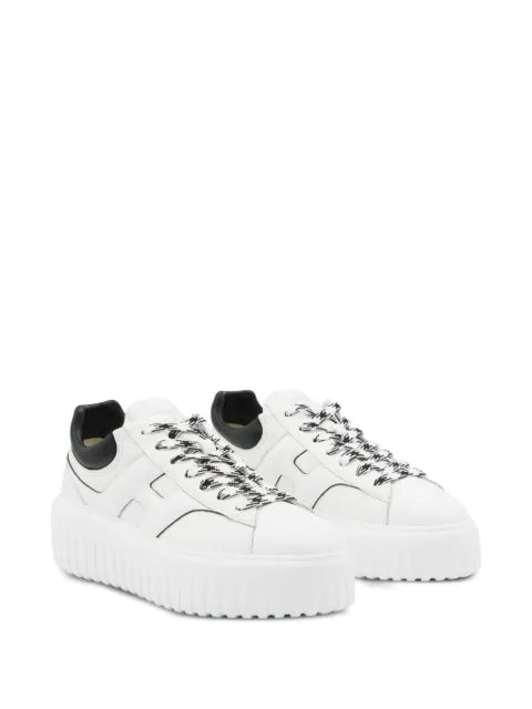 Hogan Platform Houndstooth-Lace Sneakers