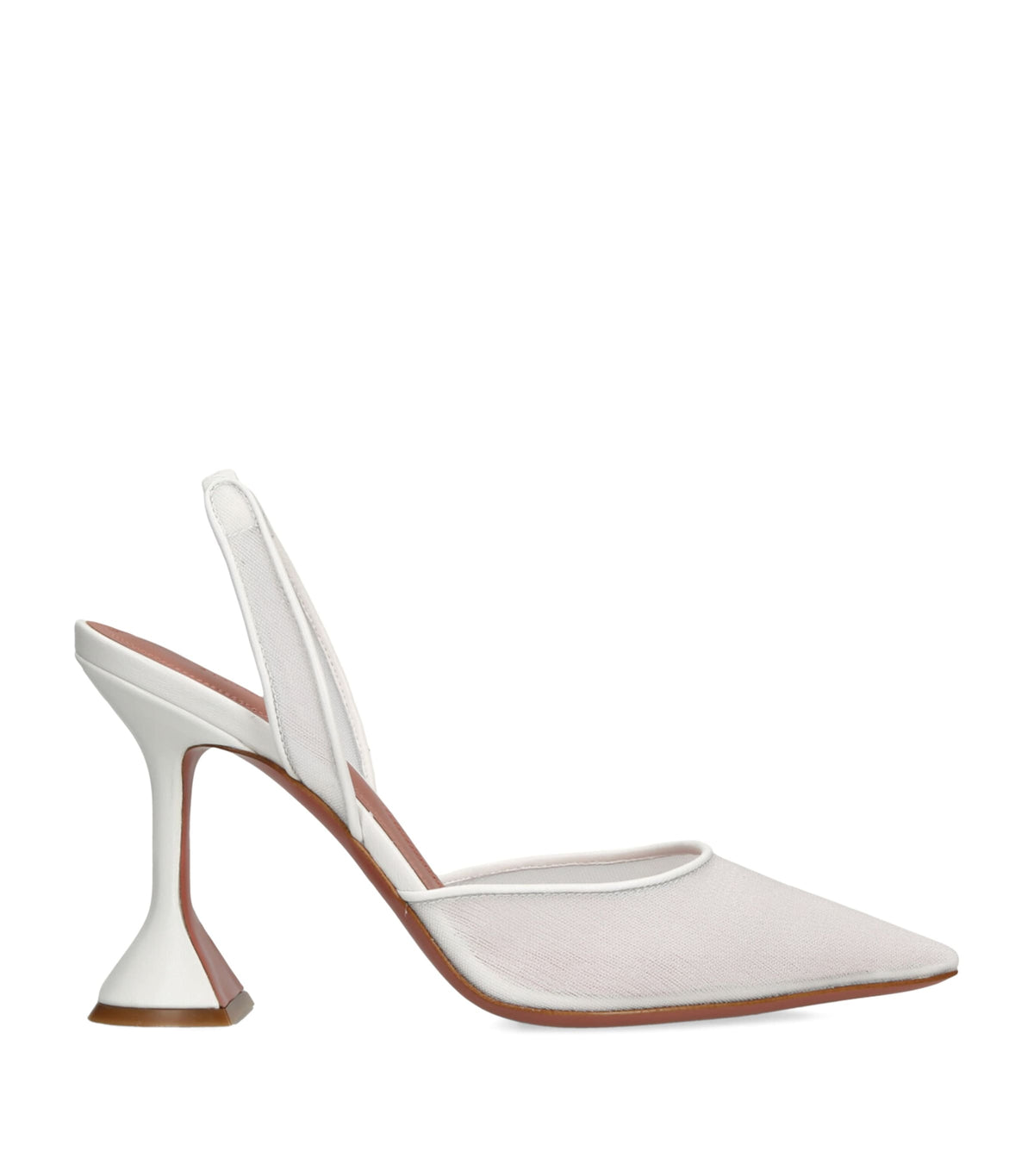 Amina Muaddi Mesh Holli Slingback Pumps 95