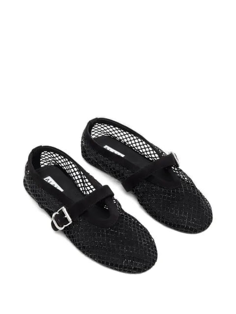 Alaïa ballet flats in strass fishnet