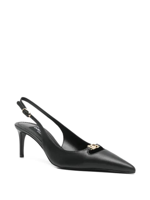 Dolce & Gabbana silk-effect nappa leather slingbacks pumps
