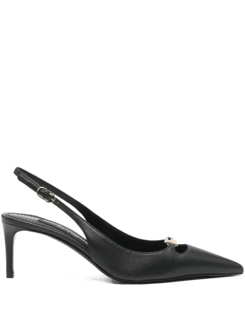 Dolce & Gabbana silk-effect nappa leather slingbacks pumps
