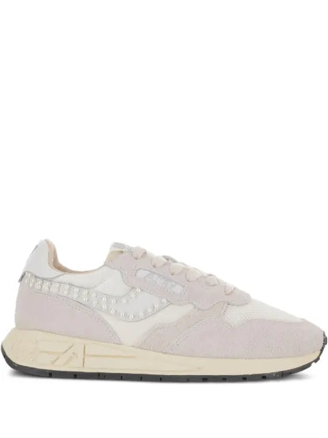 Autry Reelwind pearl-embellished sneakers