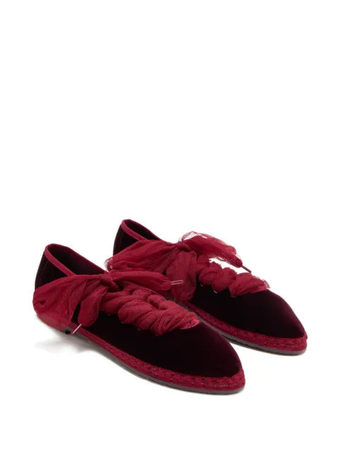 FLABELUS Ginevra tulle bow espadrilles