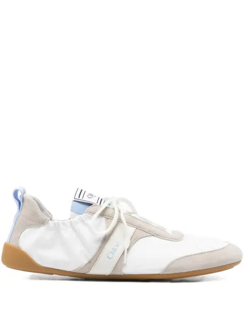 Chloé Kick suede-panelled sneakers