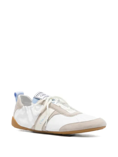 Chloé Kick suede-panelled sneakers