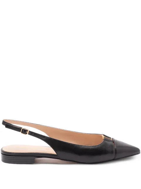 TWINSET leather sling back ballet flats