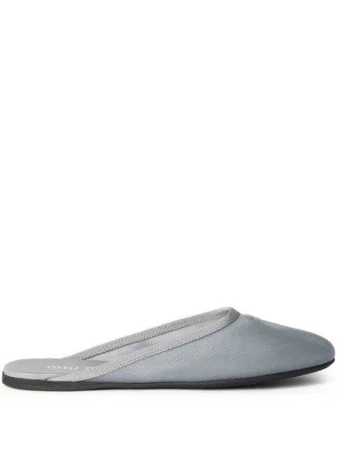 Miu Miu mesh fabric slippers