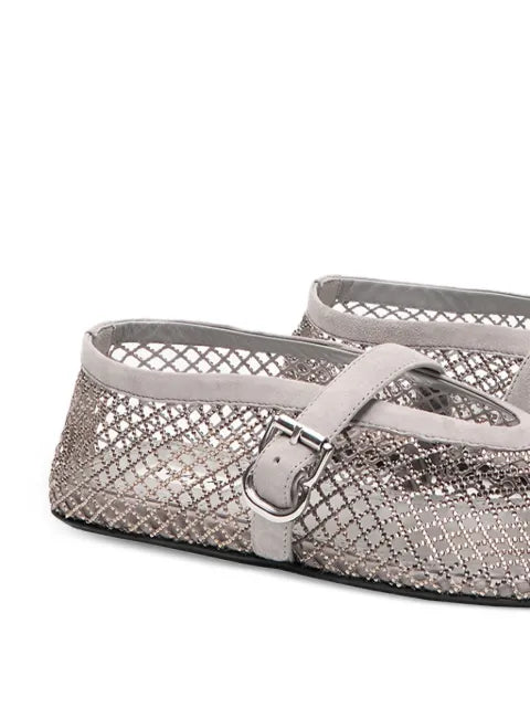 Alaïa Ballet flats in strass fishnet