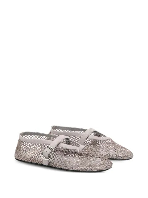 Alaïa Ballet flats in strass fishnet