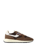 Autry Reelwind low sneakers in popcorn and vapor nylon and suede
