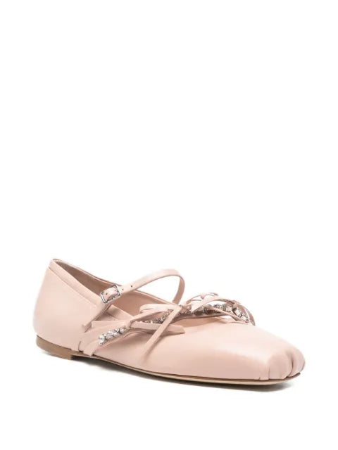 Jimmy Choo Loli Ballerina crystal-embellished ballet flats