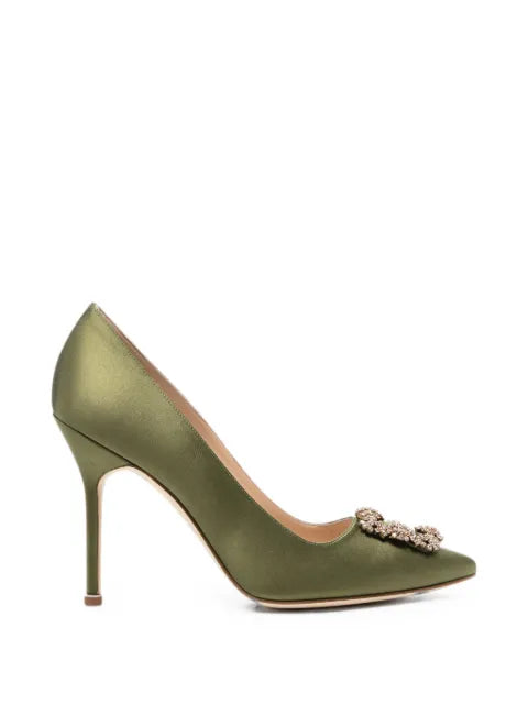 Manolo Blahnik Hangisi crystal-buckle pumps