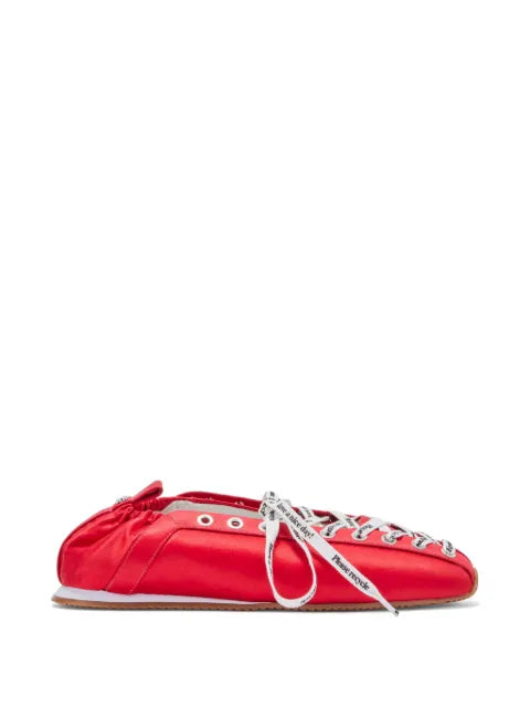 GANNI sporty ballerina in satin