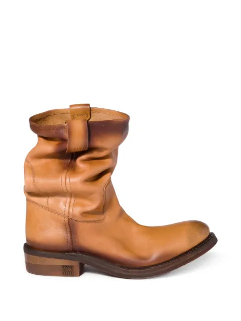 Miu Miu Foule leather booties