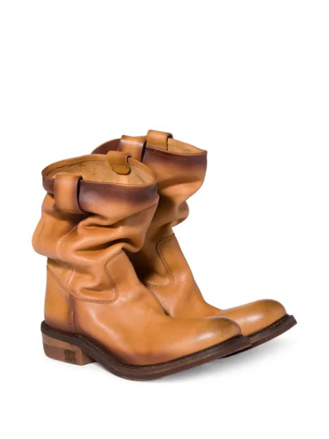 Miu Miu Foule leather booties