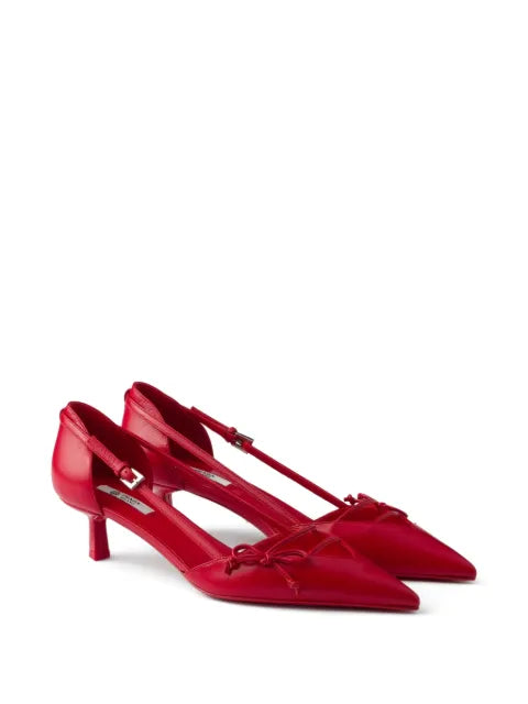 Prada open-side leather pumps