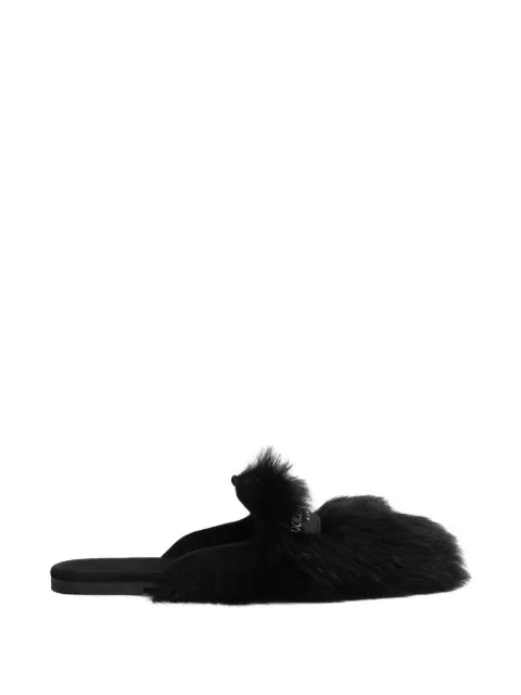 Dolce & Gabbana shearling and suede slippers