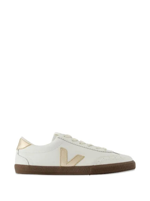 VEJA logo appliqué leather sneakers