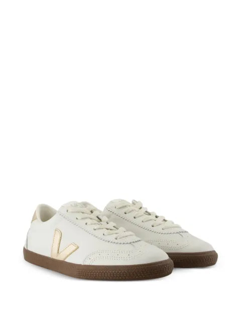 VEJA logo appliqué leather sneakers