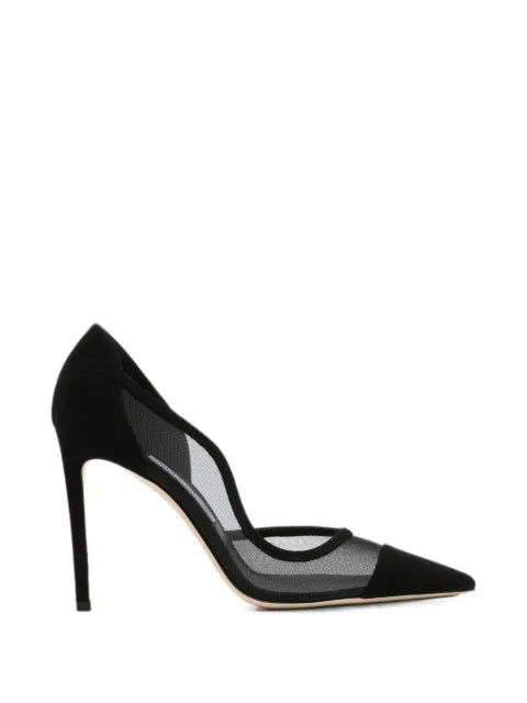 Jimmy Choo Brigitte 100 mesh-panel pumps
