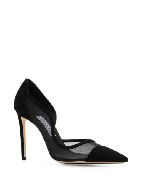 Jimmy Choo Brigitte 100 mesh-panel pumps