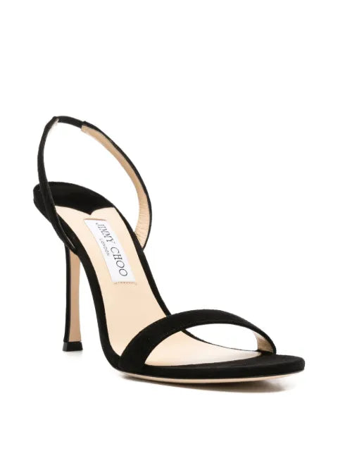 Jimmy Choo Jenn 100 black suede sandals