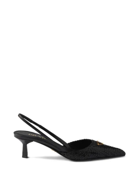 Prada leather slingback pumps