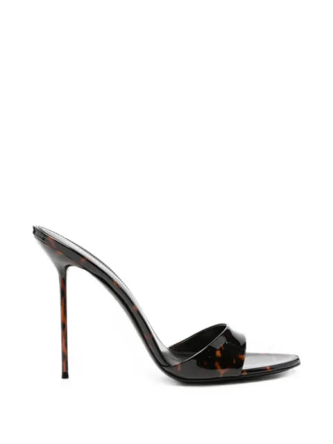 Paris Texas Lidia tortoise patent leather mules 105