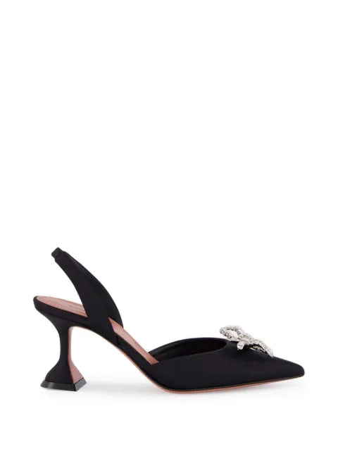 Amina Muaddi Rosie crystal-embellished slingback pumps