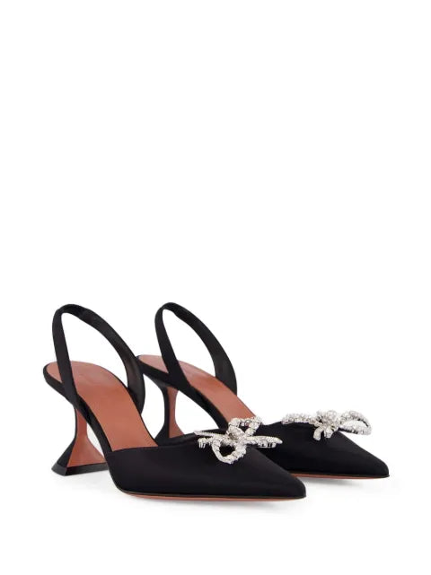 Amina Muaddi Rosie crystal-embellished slingback pumps