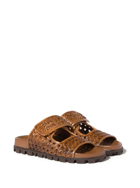 Miu Miu Woven leather sandals